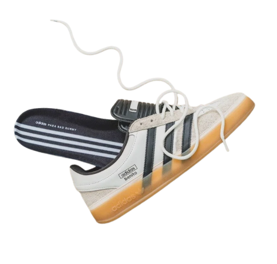 adidas Originals x Bad Bunny Gazelle Indoor "Benito" White / Black / Gum