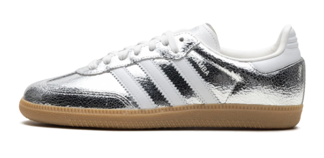 adidas Women's Samba OG Sneakers – Silver Metallic / Cloud White | JR0035