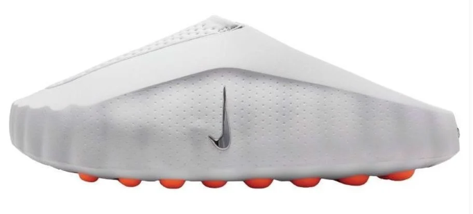 Nike Mind 001 Slip-On Mules – Light Smoke Grey / Chrome / Orange