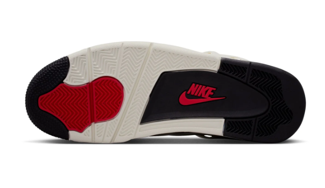 Air Jordan 4 Retro Men's Sneakers – White, Black & Red
