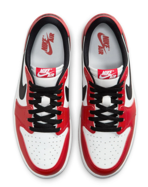 Air Jordan 1 Retro Low OG Men's Sneakers – Varsity Red, Black & Summit White