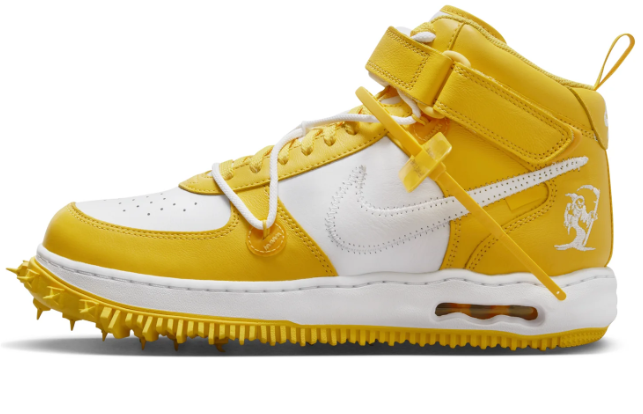 Nike x Off-White Air Force 1 Mid SP 'Varsity Maize' – Yellow & White