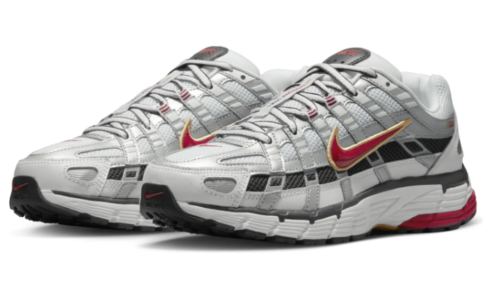 Women’s Nike P-6000 CNPT Sneakers - Metallic Silver / Red (BV1021-101)