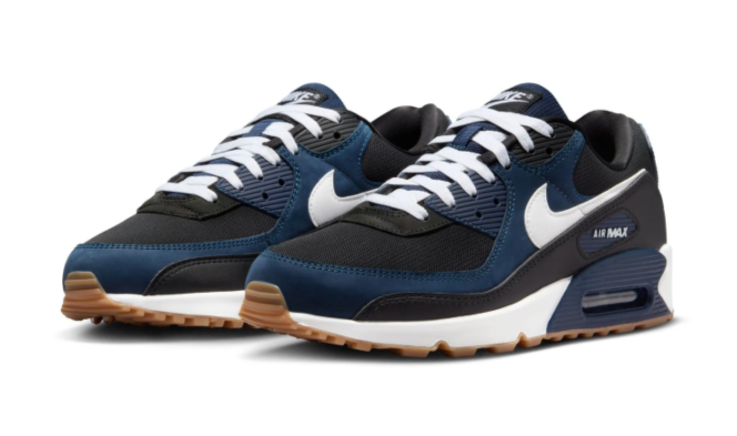 Nike Air Max 90 Men's Sneakers - Navy, Black & White