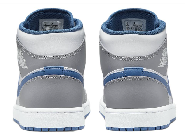 Air Jordan 1 Mid Cement Grey / True Blue