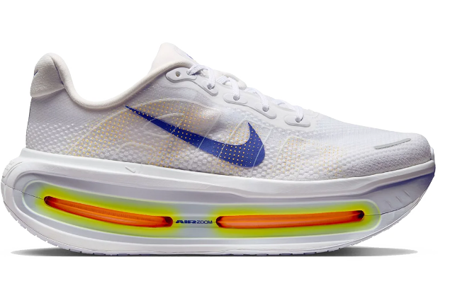 Nike Vomero Premium Running Shoes – White, Blue & Orange