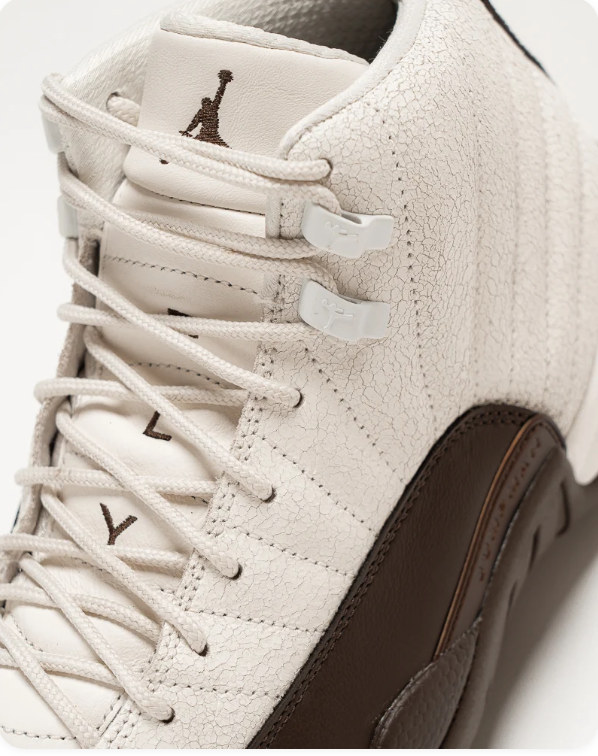 Air Jordan 12 Retro SP x SoleFly 'Cafecito' Sneakers – Cream / Dark Brown
