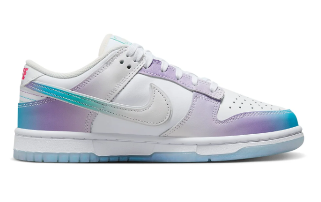 Women’s Nike Dunk Low “Unlock Your Space” Sneakers - White / Gradient (FJ7743-194)