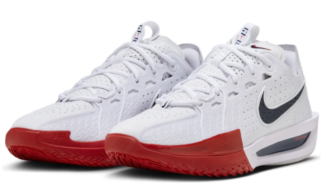 Nike Air Zoom G.T. Cut 3 EP Basketball Shoes – White / Black / Picante Red