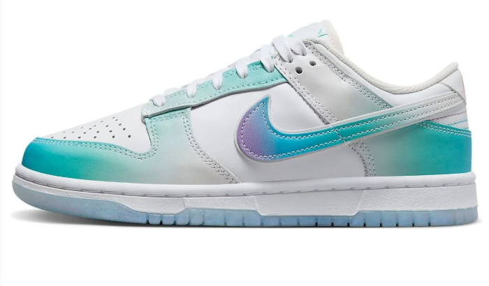Women’s Nike Dunk Low “Unlock Your Space” Sneakers - White / Gradient (FJ7743-194)