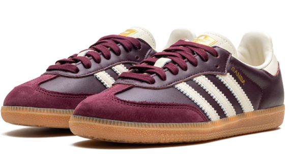 adidas Samba OG Women's Sneakers – Maroon & Cream White