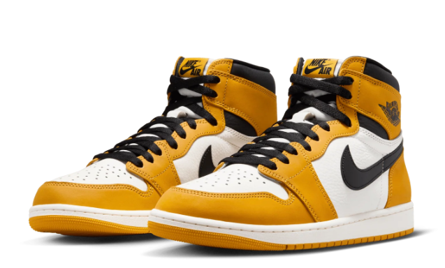 Air Jordan 1 Retro High OG Men's Sneakers - Yellow Ochre