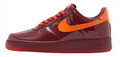 Nike Air Force 1 Low 'Red Patent' Sneakers – Burgundy / Orange