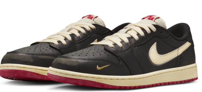 Nigel Sylvester x Air Jordan 1 Retro Low OG Nitro – Black / Summit White / Varsity Red