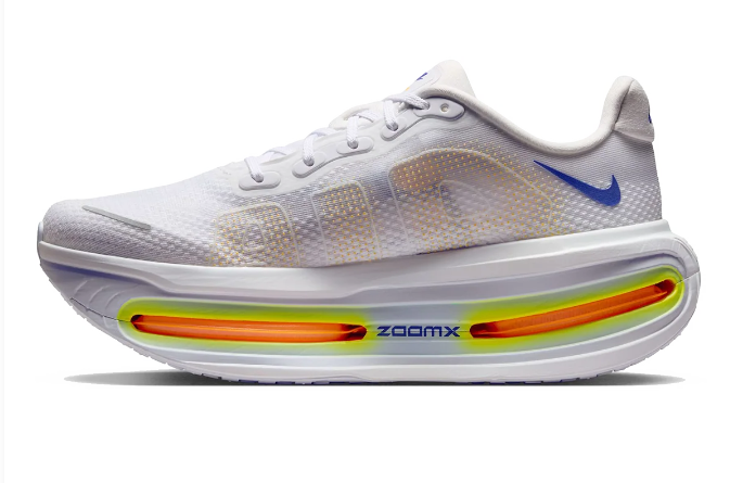 Nike Vomero Premium Running Shoes – White, Blue & Orange