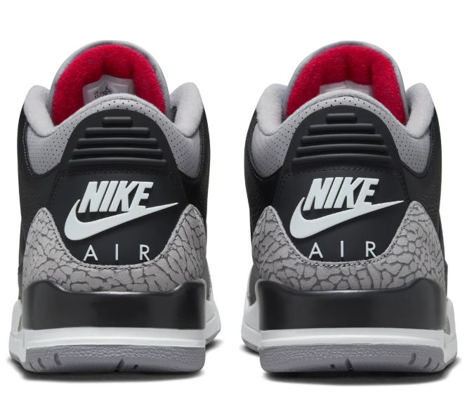 Air Jordan 3 Retro OG Black Cement (2024) – Black / Grey / Red