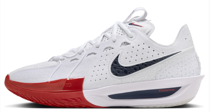 Nike Air Zoom G.T. Cut 3 EP Basketball Shoes – White / Black / Picante Red