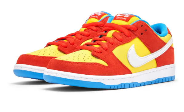 Nike SB Dunk Low Pro 'Bart Simpson' – Yellow, Red & Blue